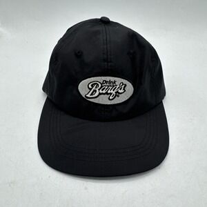Vintage Barq's Root Beer Hat Adults Strapback Nylon 90s Soda Promo Black